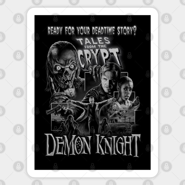 Demon Knight, Classic Horror, (Black & White) Magnet by The Dark Vestiary